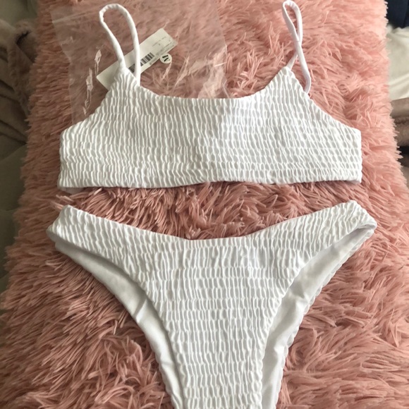 White ribbed bikini set - Picture 2 of 5